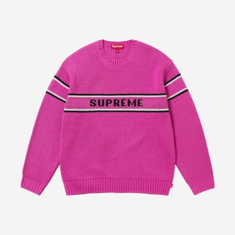 레플리카 슈프림 체스트 스트라이프 스웨터 핑크