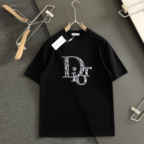레플리카 디올 오블리크 로고 반팔 티셔츠